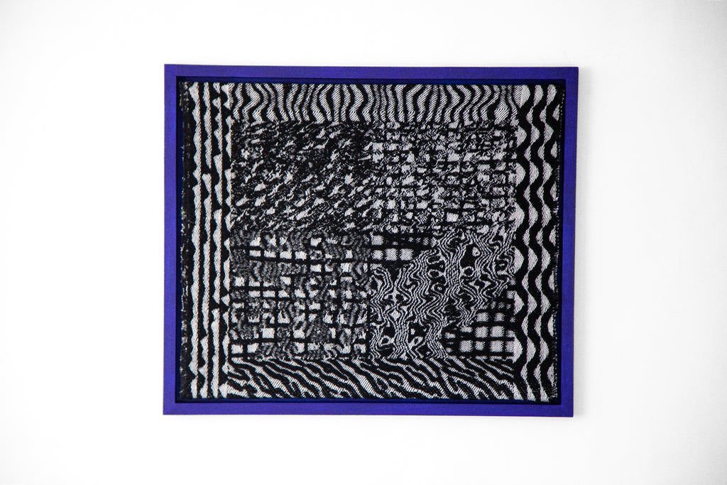 handwoven wall piece black & white