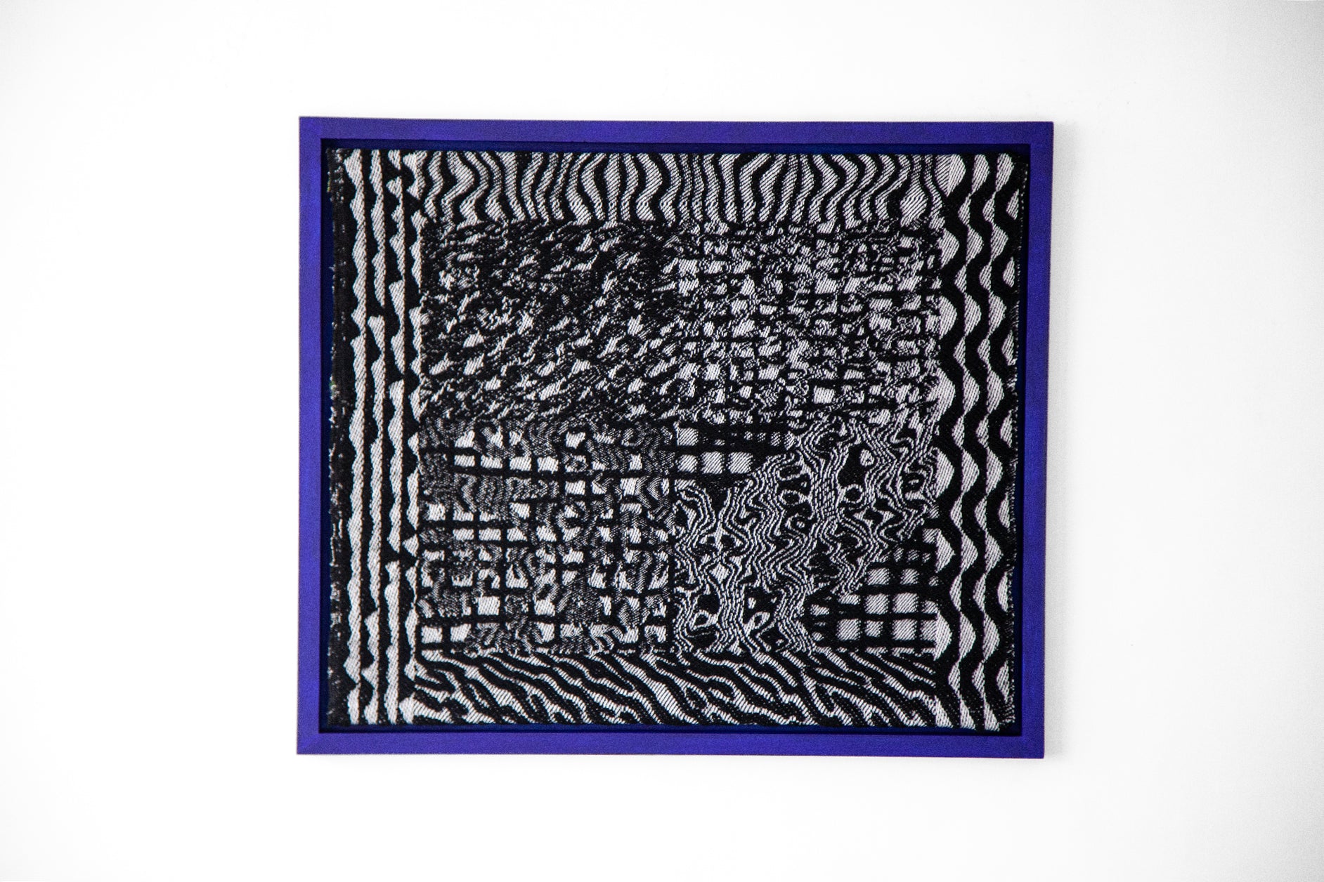 handwoven wall piece black & white